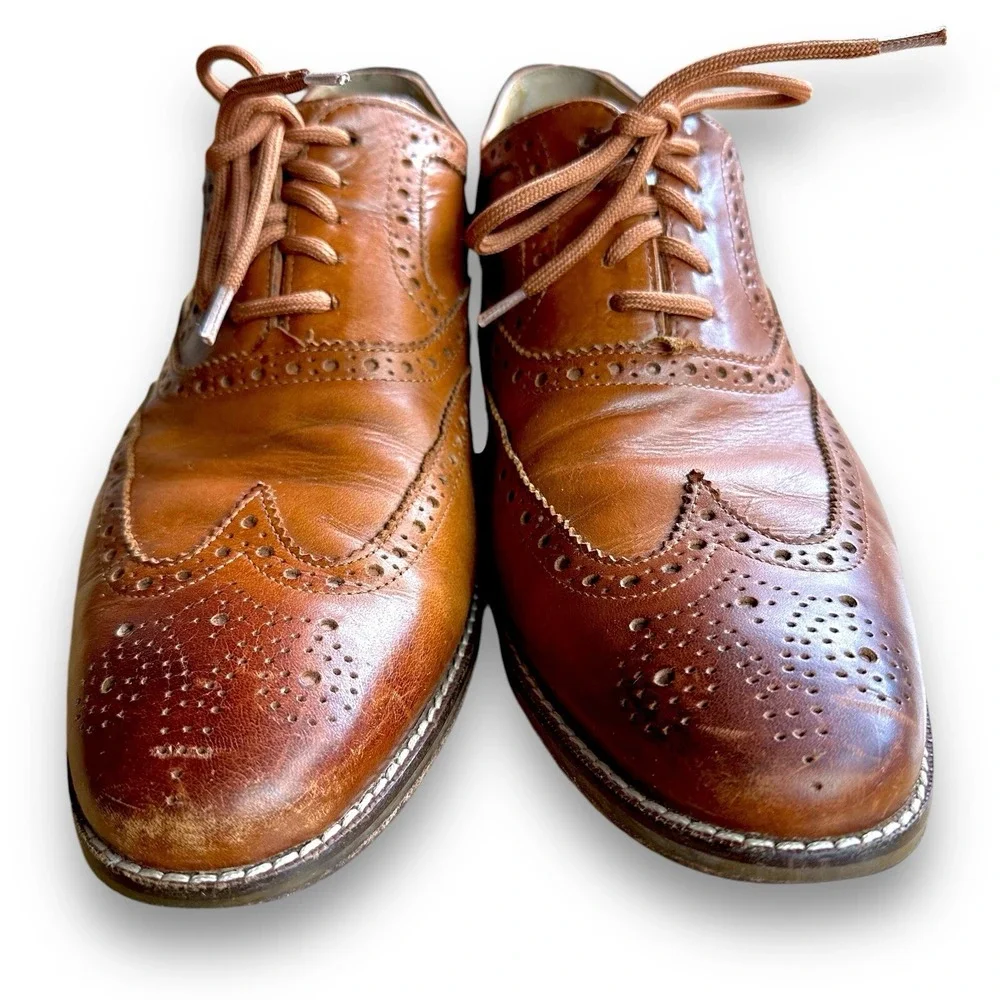 Cole Haan Mens Oxford 9.5M Wingtip Leather Grand OS Cambridge‎ Shoes C12915